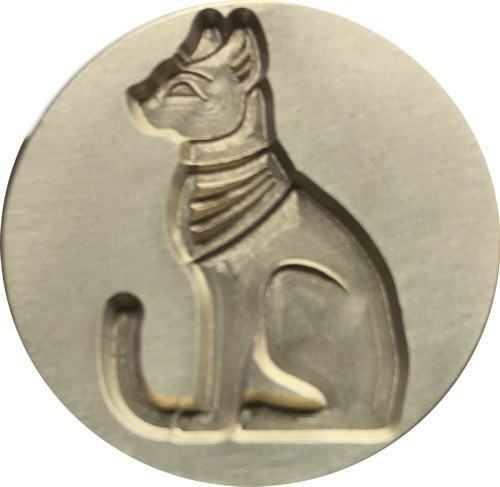 Bast Bastet Cat, Ancient Egyptian Goddess Wax Seal Stamp Head, 1″ diameter