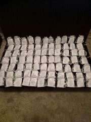 Lot Of 75 Wedding Favor Bags (1$/per) With Thank You Card And Heart Candle/Mint
