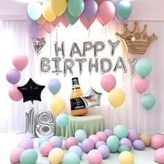 Pastel Balloons Latex Pastel Birthday Decorations 12 inch Macarons-multicolor
