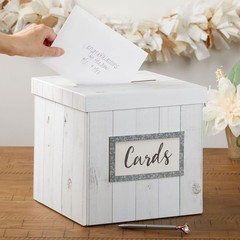 Collapsible Rustic Wood Card Box – Ideal for Wedding Receptions and Showers