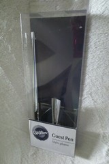 Wilton Guest Pen Silver acrylic Crystal Look Base Wedding Party New