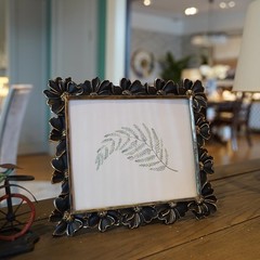 8×10 Vintage Picture Frame, Antique Black Ornate Photo Frame, for Tabletop an…