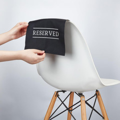 5 Pack Reserved Chair Signs, Reserved Signs for Pews for Wedding Parties and Cel