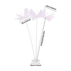 6 Head Butterfly Decoration with Standing Base Artificial Decoration Butterflies
