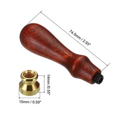 15mm Round Blank Wax Seal Stamp, Removable Brass Head without Carving