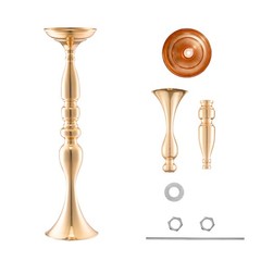 VEVOR 24PCS 50cm/19.7” Wedding Flower Vase Metal Gold Floral Stand for Table