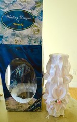 Wedding Designs By Waxworks White & Pink Unity Wedding Candle