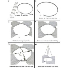 Stainless Steel 28″ Ceiling Draping Hoop Ring Hardware Kit Wedding Decorations