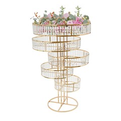 Freestanding Crystal Flower Stand Arrangement Stand Wedding Decoration Pillar