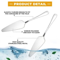 30 Pcs Stainless Steel Cake Server 9 Inch Pie Spatula Pastry Cutter Silver