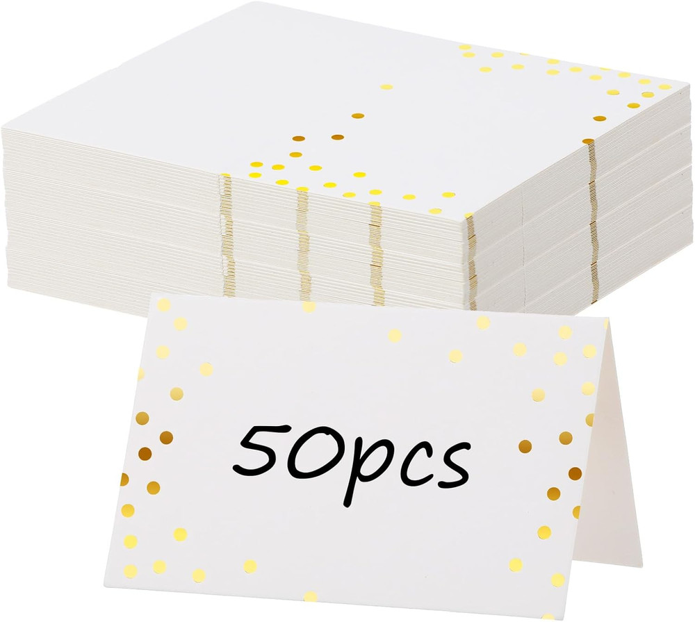 50Pcs Place Cards for Table Setting, 4.49×3.54 Inches Name Cards for Table Setti