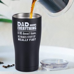 Shamone Tumbler Dad Knows Everything, Gifts for Men, Dad Gifts, Dad Birthday …