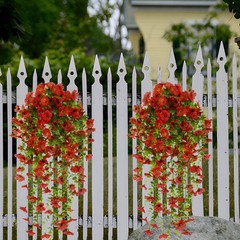 Artificial Flowers UV Resistant Fake Flower Plants Garden Wedding Hanging Decor