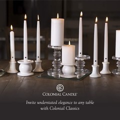 Colonial Candle Unscented Taper Candle, Handipt Collection, 10 In, Black