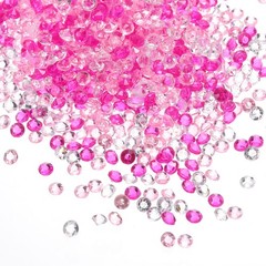 4000Pcs 4mm Acrylic Crystals Diamonds Wedding Table Vase Fillers Pink Clear