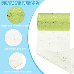 Tulle Fabric Rolls 6″ by 50 Yards Fabric Spool Tulle for DIY, Fluorescent Green