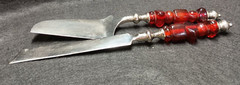 Cypress Home 2 Piece Dessert Server Set Knife & Server India Acrylic Handles