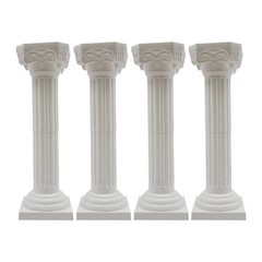 4Pcs White Roman Pillars 1607 Wedding Event Decorative Columns