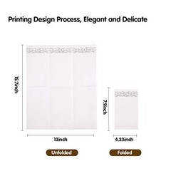 Pack Paper Napkins Guest Towels Disposable Premium Quality 3-ply 200 Silver