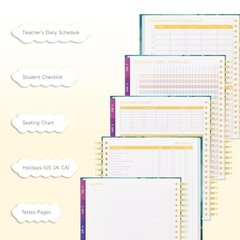 Teacher Planner 2026-2027, A4 ( 8.5*11.5″ ) Marble-B ( 08/2026 -07/2027 )