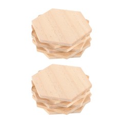 25Pcs Durable Wood Hexagon Ornaments Smooth Surface for Wedding Party Decor