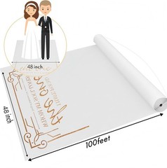 Thickened Aisle Runner for Wedding CeremonyFeet White Aisle Runner Walkway fo…