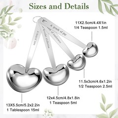 Umigy 12 Set Heart Shaped 3.94 x 5.91 inches (10 x 15 cm) bag, Silver