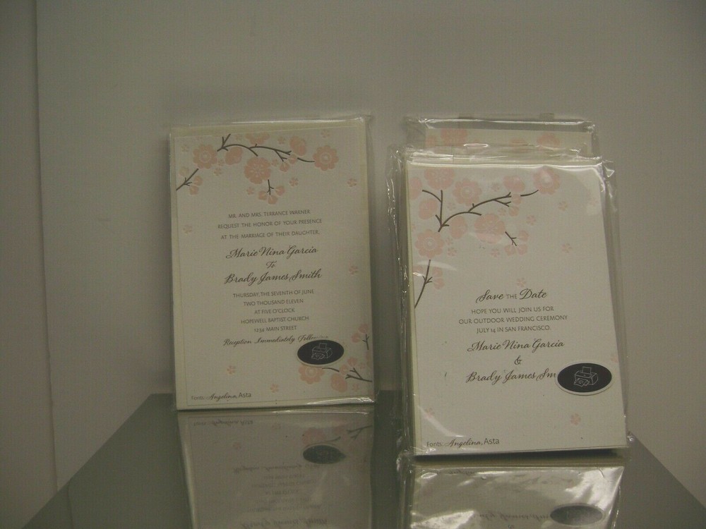 HALLMARK WEDDING INVITATIONS & SAVE THE DATE PRINT YOUR OWN CARDS WHOLESALE LOT