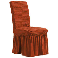 1/2/4/6pcs Dining Room Chair Covers Bubble Lattice Spandex Slipcover with Skirt