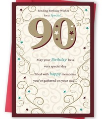 Happy 90th Birthday Card Gifts for Women Men, Unique Bday Greeting Gifts for …