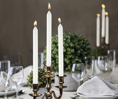 BOLSIUS 10 Count Household White Dinner Candles – 9 Inches – 10 Count,