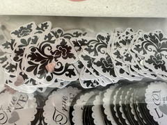 (8) True Love Confetti TRIPLE PACK Wedding Glitter Table Decorations Black White