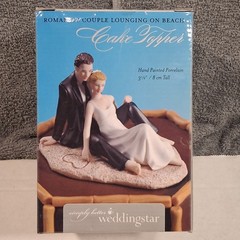 WEDDINGSTAR WEDDING CAKE TOPPER COUPLE ON THE BEACH