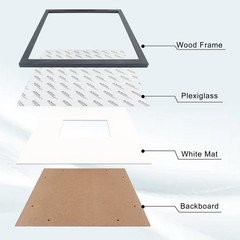 16×20 Graduation Signature Picture Frame with White Mat Display 8×10 Photo fo…