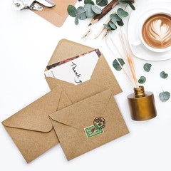 Nicunom 150 Pack Kraft Envelopes, 4 x 6 Inch Brown 4.7 x 6.3 inchs,