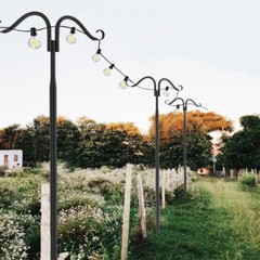 Outdoor Indoor String Light Pole 2 Pack For Deck Garden Holiday Party Wedding US