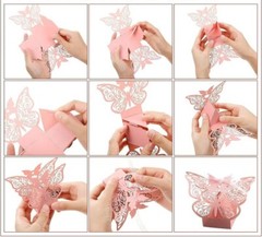 Pink Butterfly Party Favor Boxes Wedding Bridal Baby Shower
