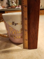 David’s Bridal «Will You Be My Brides Maid?» Gilded Heart Handle Coffee Mug