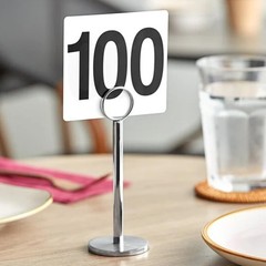 FAVSTOCK Number Cards 4″x4″ Black on White – Table Numbers 1-100, Double Sided