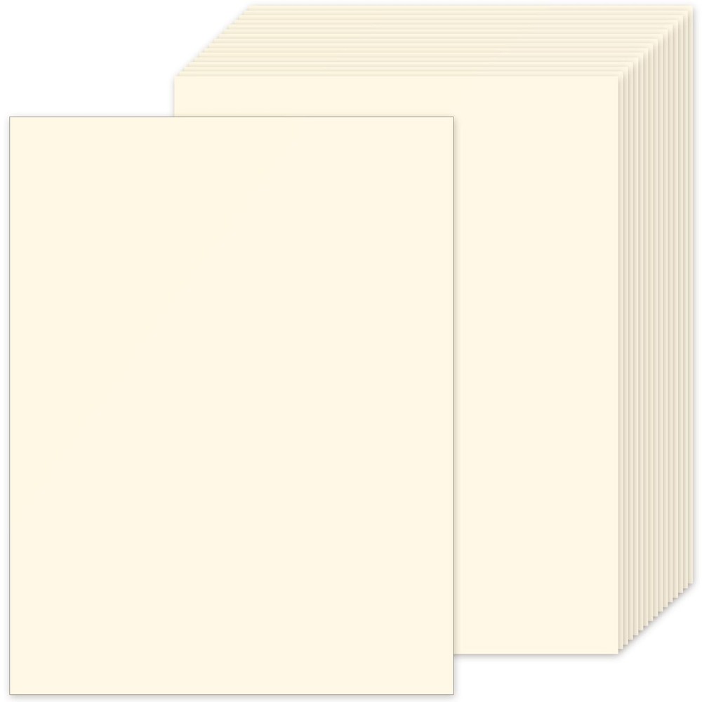 25Sheets Cream Paper, 8.5 x 11 Thick Card stock for Certificates, Invitations…