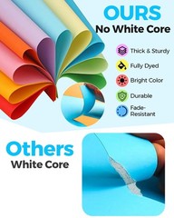 50 Sheets 8.5″ X 11.6″ Colored Cardstock, 10 50-10 Light Colors, 10 colors