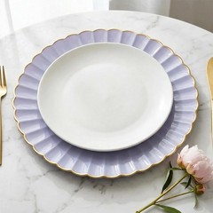 Grey Glossy Shagreen Charger Plates, 13 Inch Plastic Round Dinner Charger Pla…