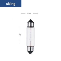 TBE Lighting Replacement Festoon Bulbs, PACK OF 4 Xenon lights for