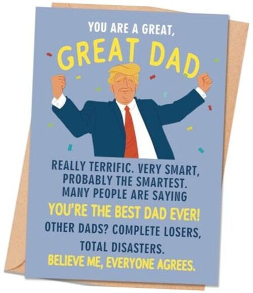 Father’s Day Card Gift for Dad – Happy Card 543 – Daughter Son Kids