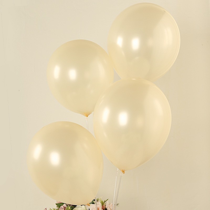 50 CREAM 12″ Biodegradable Latex Matte Pastel Balloons Party Wedding Decorations
