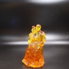 Made in USA Baltic Amber Wedding Couple Figurine Home Decor Handmade Gift