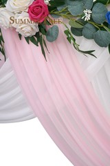Wedding Decorative Drapes Arch Drapping 6.5Yards Windows Chiffon Fabric Curtains