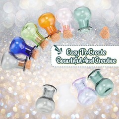 Perthlin 20 Pieces Tiny Spell Jars Mini Potion sphere style, Blue, Green