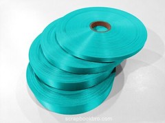 Turquoise 10mm 16mm 25mm 40mm Satin Ribbon For Scrapbooking Wrap Decorations