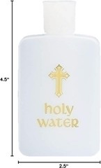 Holy Water Bottle, Religious Gift and Accessories Collection, 4.5”, Plastic, …